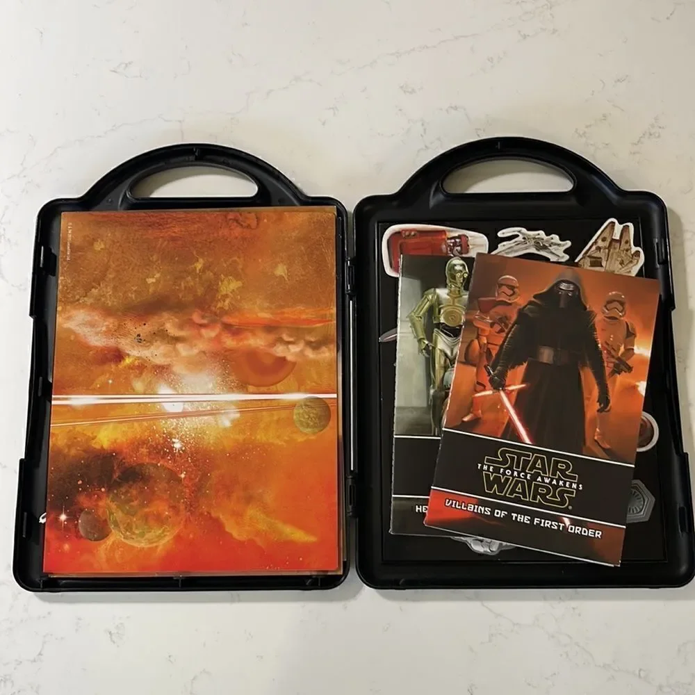 Disney Star Wars color books and Magnetic Playset.  Like new.